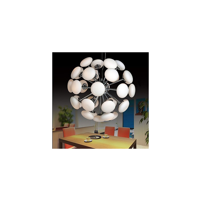 ModernYestaurant Lamp Simple Circular Glass art Pendant Lamp European Style