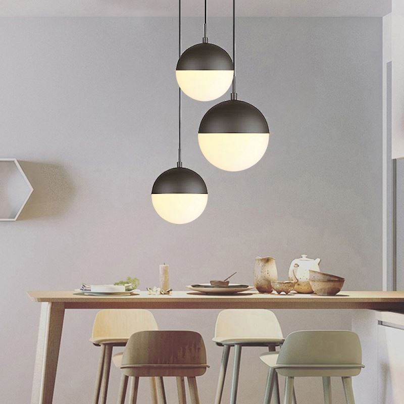 Modern Glass Ball Pendant Light Island Ideas Lamp