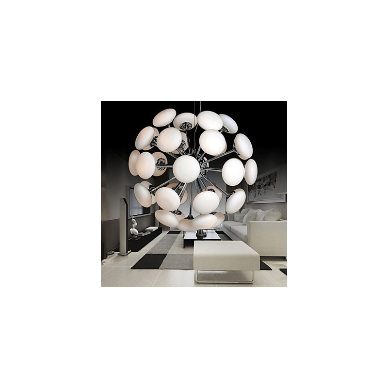 ModernYestaurant Lamp Simple Circular Glass art Pendant Lamp European Style