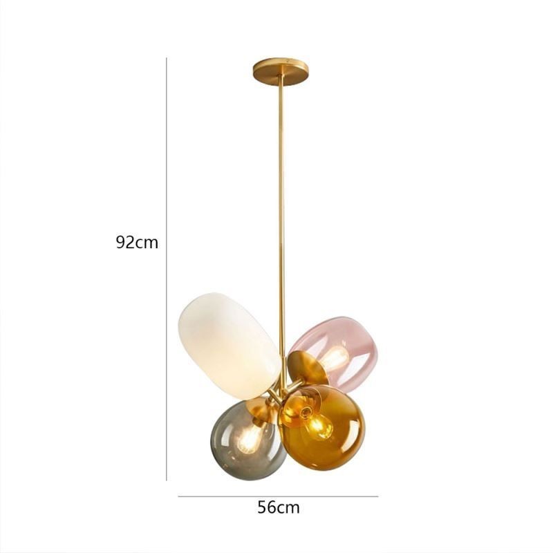 Nordic Unique Pendant Light Coloured Glass Princess Balloon Light Children