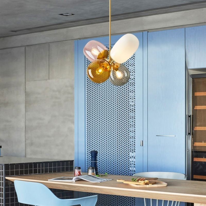 Nordic Unique Pendant Light Coloured Glass Princess Balloon Light Children