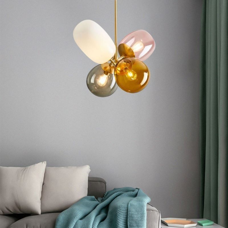 Nordic Unique Pendant Light Coloured Glass Princess Balloon Light Children
