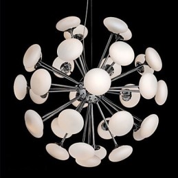 ModernYestaurant Lamp Simple Circular Glass art Pendant Lamp European Style