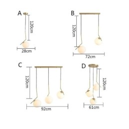 Glass Ball Light Fixture Island