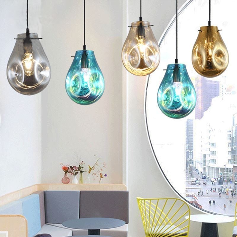 Colorful Pendant Light Soap Bubble Glass Ceiling Light Island Lamp