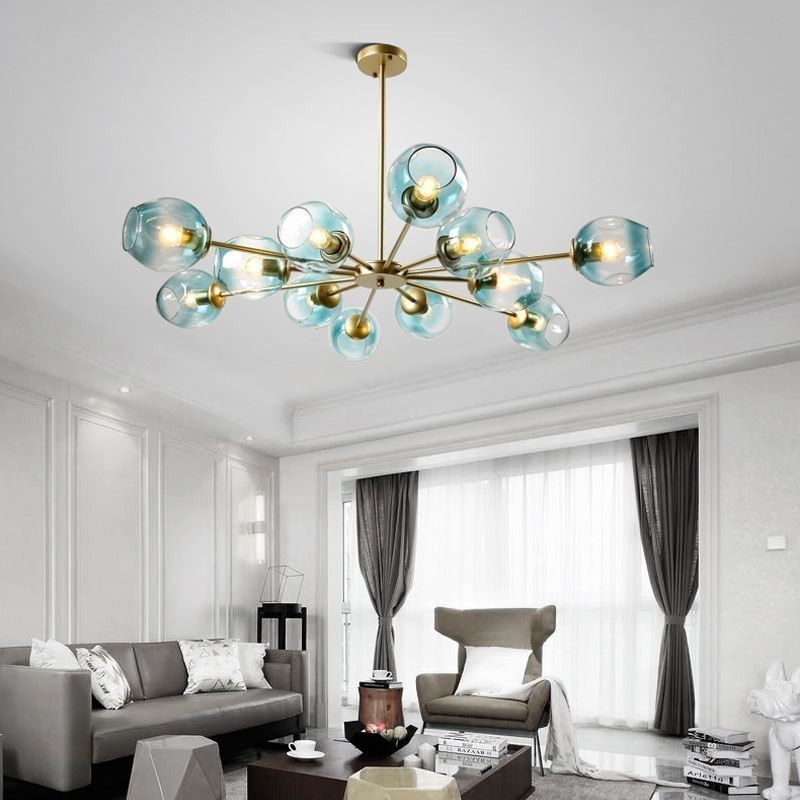 Nordic Glass Pendant Light Magic Bean Shape Lamp Chandelier Lighting
