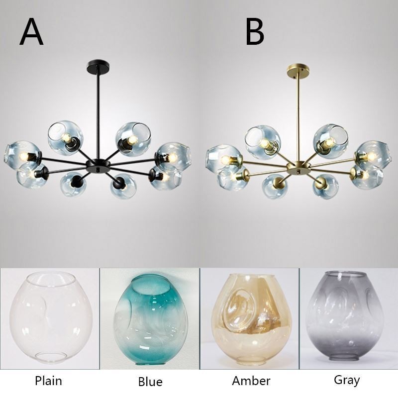 Nordic Glass Pendant Light Magic Bean Shape Lamp Chandelier Lighting