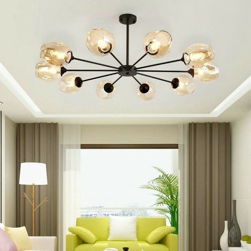 Nordic Glass Pendant Light Magic Bean Shape Lamp Chandelier Lighting