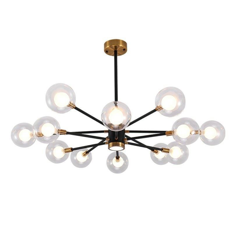 Nordic Glass Pendant Light Milky White Round Lamp Chandelier Lighting