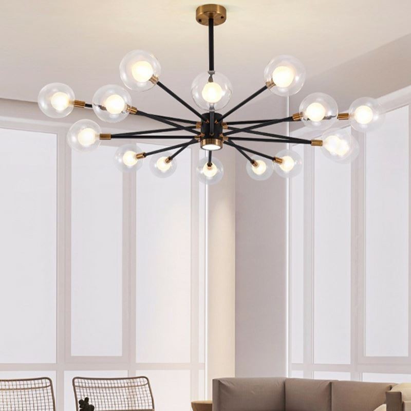 Nordic Glass Pendant Light Milky White Round Lamp Chandelier Lighting