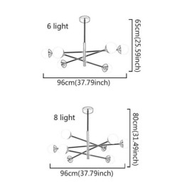 Nordic Glass Pendant Light Magic Bean Shape Chandelier Lighting Lamp