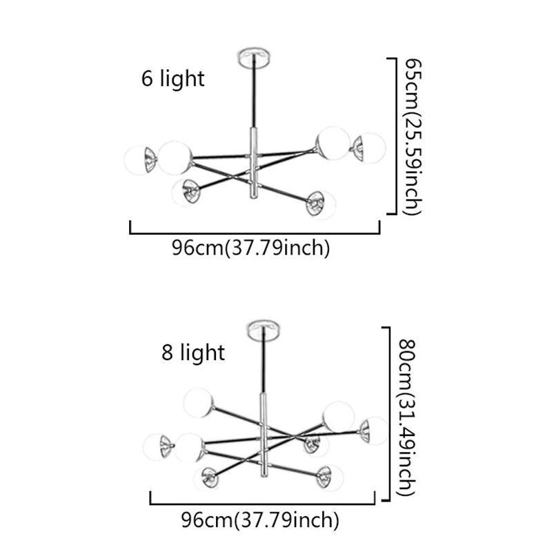 Nordic Glass Pendant Light Magic Bean Shape Chandelier Lighting Lamp