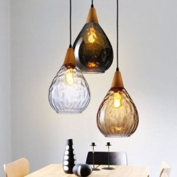 Pendant Light Teardrop Glass Shade Lamp Light