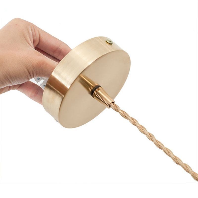 Modern Retro Glass Pendant Lighting Flower Shade Lamp With Twist Switch Light