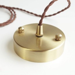 Clear Ribbed Glass Pendant Light Flower Shape Lamp With Twist Switch