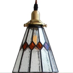 Rustic Ceiling Light Stained Glass Pendant Light