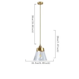 Nordic Retro Pendant Light Glass Shade Home Lighting Brass Holder Lamp Light