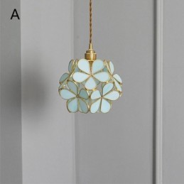 Nordic Creative Pendant Light Glass Home Lighting Petal Shape Lamp Lamp