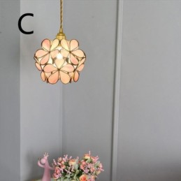 Nordic Creative Pendant Light Glass Home Lighting Petal Shape Lamp Lamp