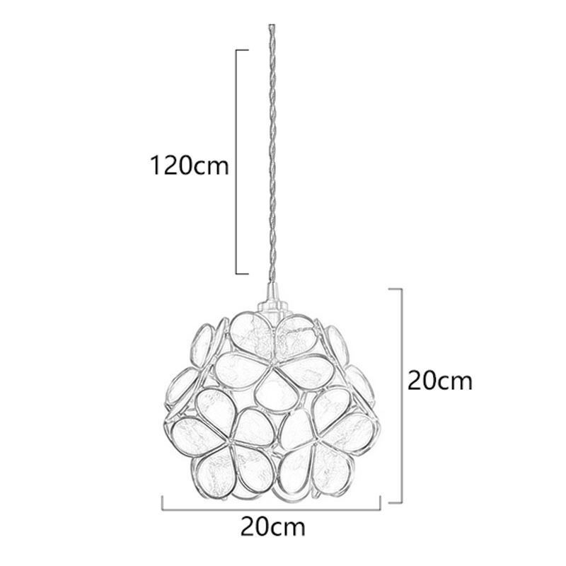 Nordic Creative Pendant Light Glass Home Lighting Petal Shape Lamp Lamp