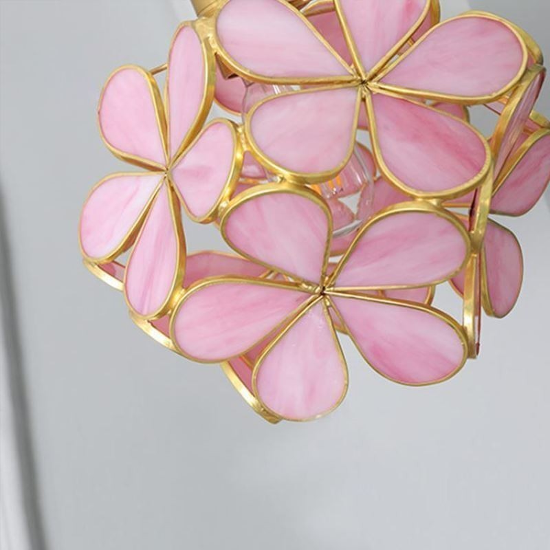 Nordic Creative Pendant Light Glass Home Lighting Petal Shape Lamp Lamp