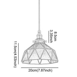 Geometric Stained Glass Pendant Light