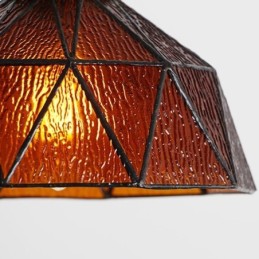 Geometric Stained Glass Pendant Light