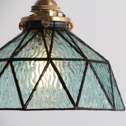 Geometric Stained Glass Pendant Light