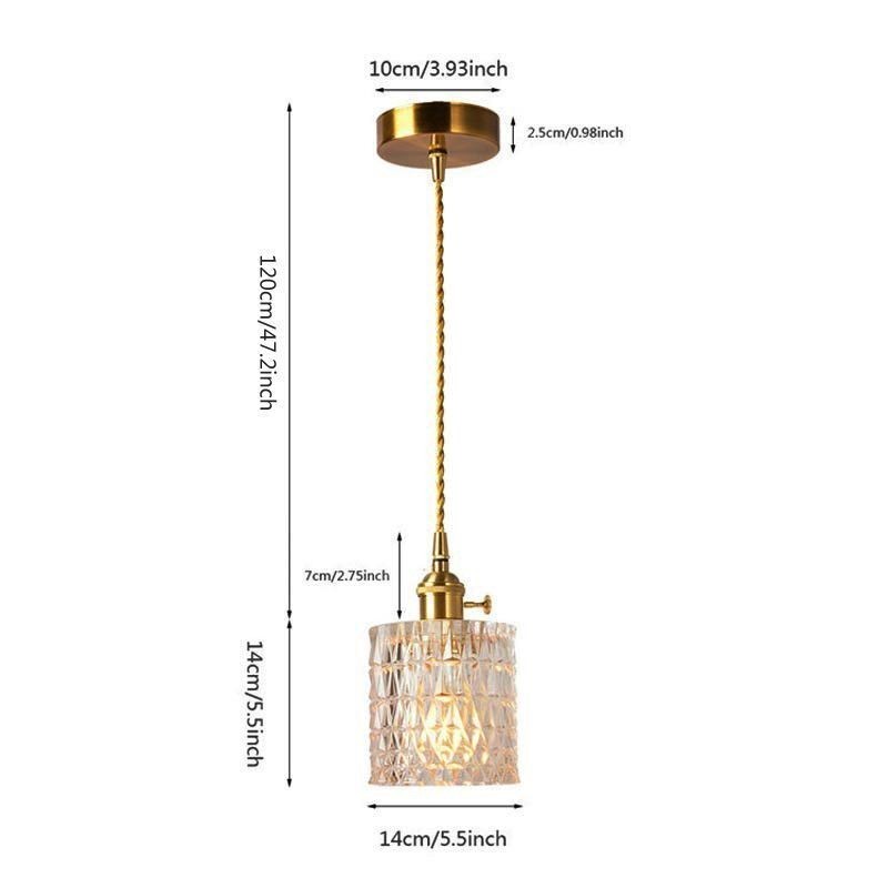 Jelly Jar Light Fixture Ribbed Glass Pendant Light