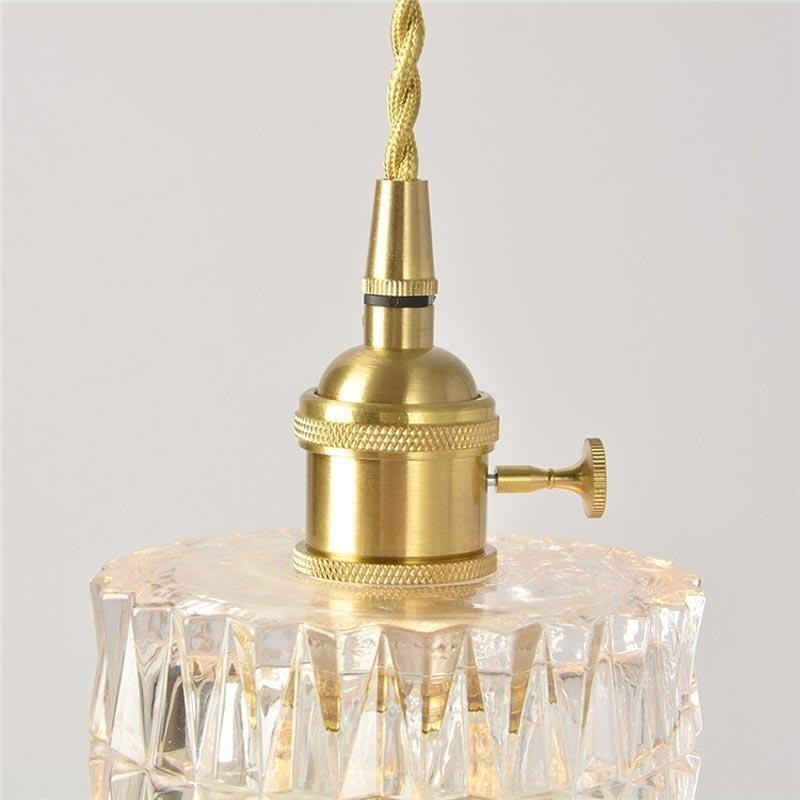 Jelly Jar Light Fixture Ribbed Glass Pendant Light