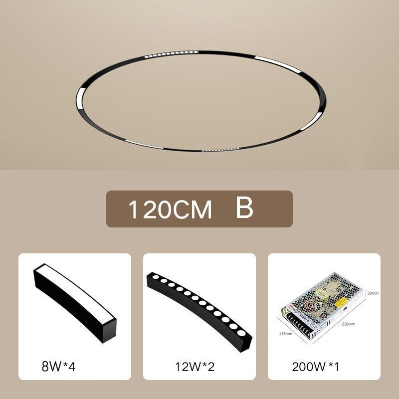 Track Light Magnetic Recessed Circular Track Lighting Fixture 120cm