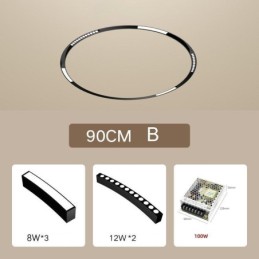 Circular Magnetic Track Light Recessed Spotlight Decorative Light 80cm