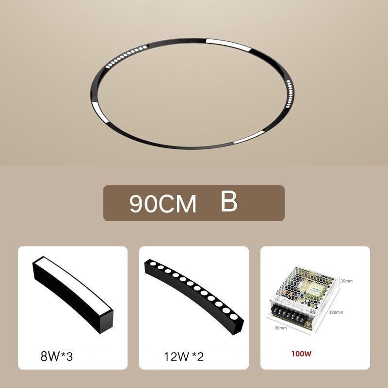 Circular Magnetic Track Light Recessed Spotlight Decorative Light 80cm