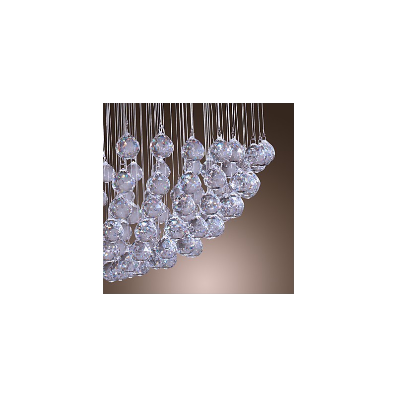 Modern Contemporary Crystal Chrome Chandelier Flush Mount