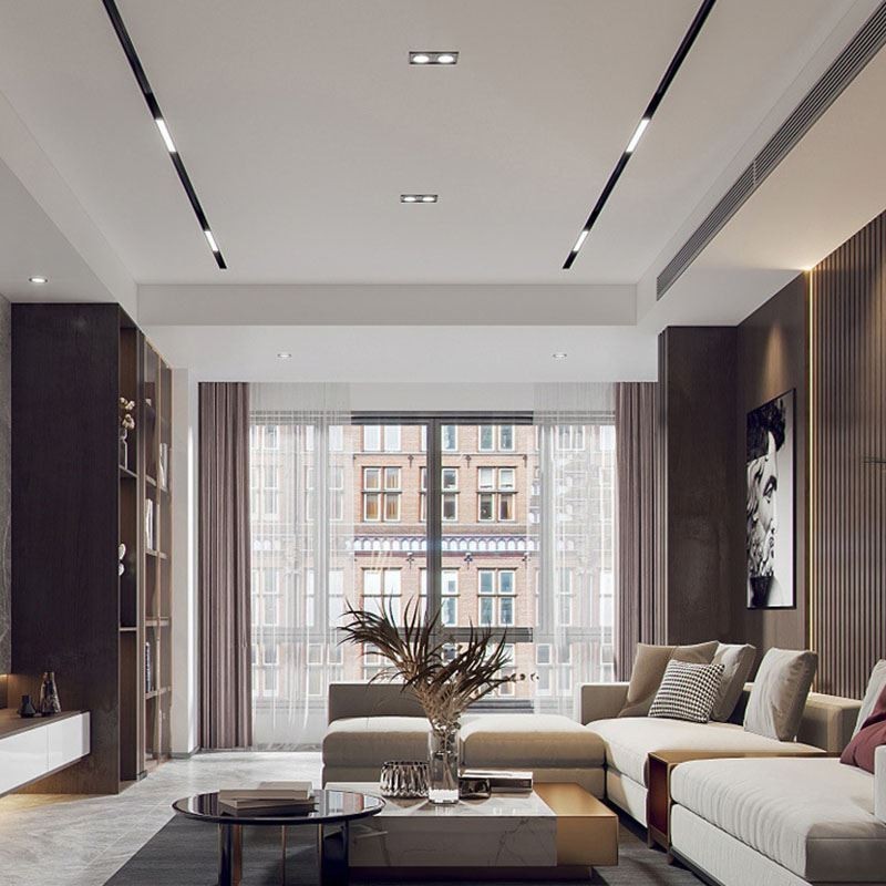 Recessed Track Lighting Rails Magnetic Aluminum Track Surface Profile Ultra Thin Track Light Strip 100cm