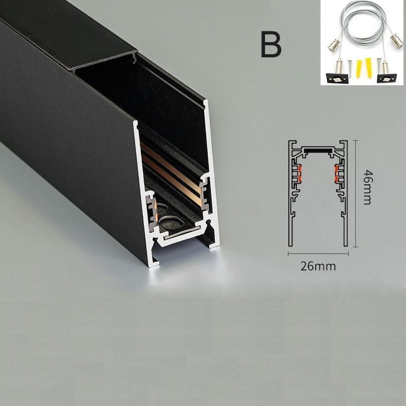 Recessed Track Lighting Rails Magnetic Aluminum Track Surface Profile Ultra Thin Track Light Strip 100cm