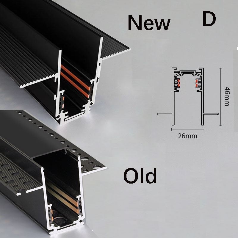 Recessed Track Lighting Rails Magnetic Aluminum Track Surface Profile Ultra Thin Track Light Strip 100cm