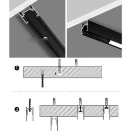 Recessed Track Lighting Rails Magnetic Aluminum Track Surface Profile Ultra Thin Track Light Strip 100cm