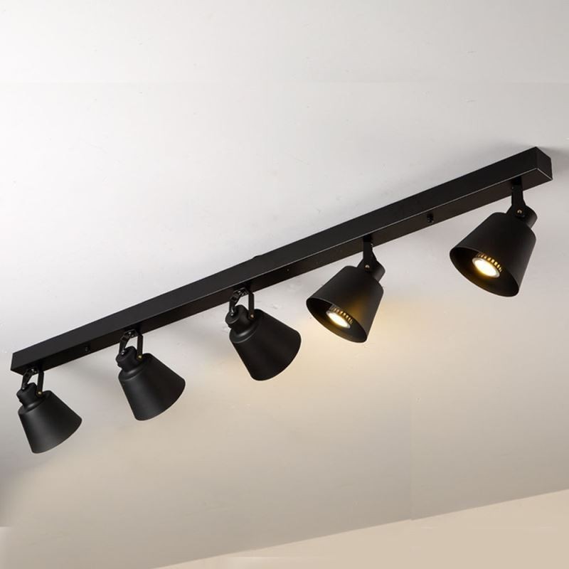 Rustic Vintage Spotlight Industrial Iron Track Lighting