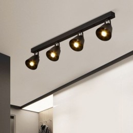 Rustic Vintage Spotlight Industrial Iron Track Lighting