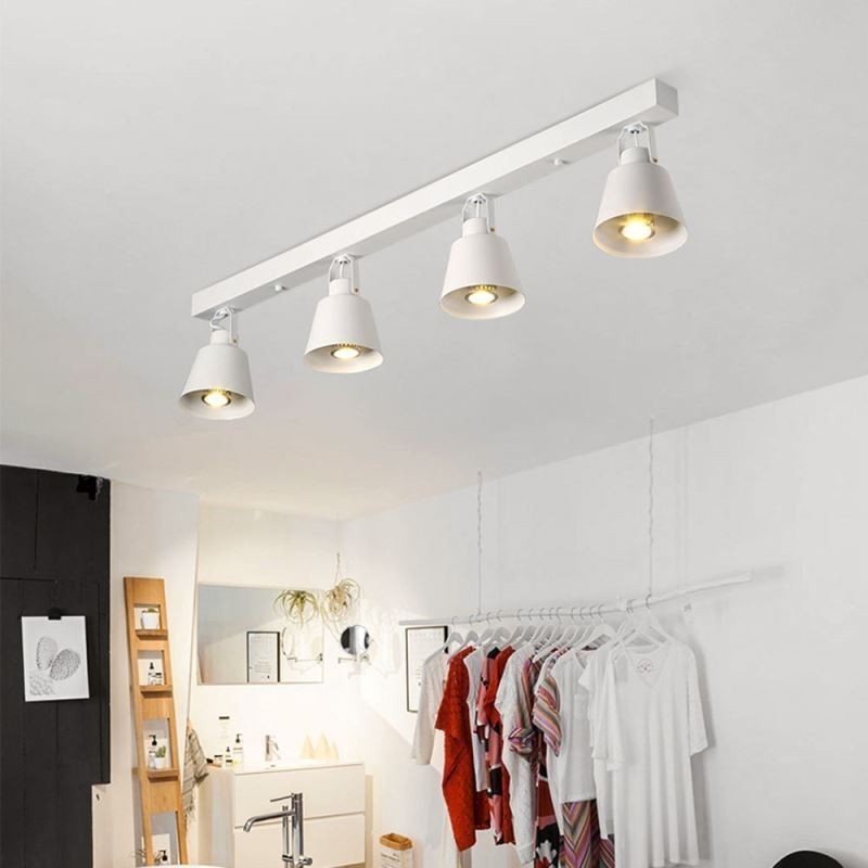 Rustic Vintage Spotlight Industrial Iron Track Lighting