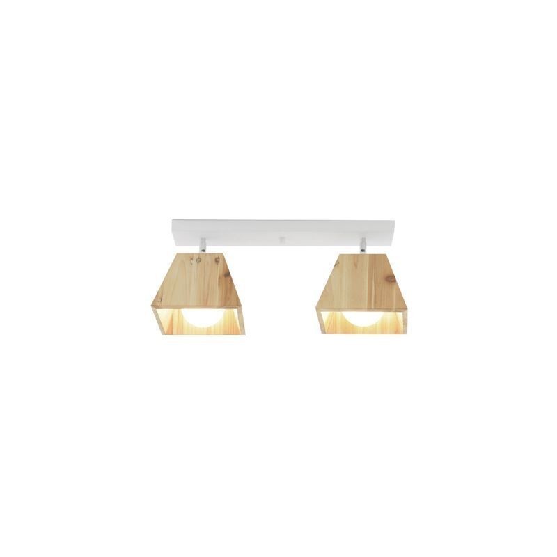 Nordic Wooden Spotlight Four Prism Rotatable Ceiling Spotlight