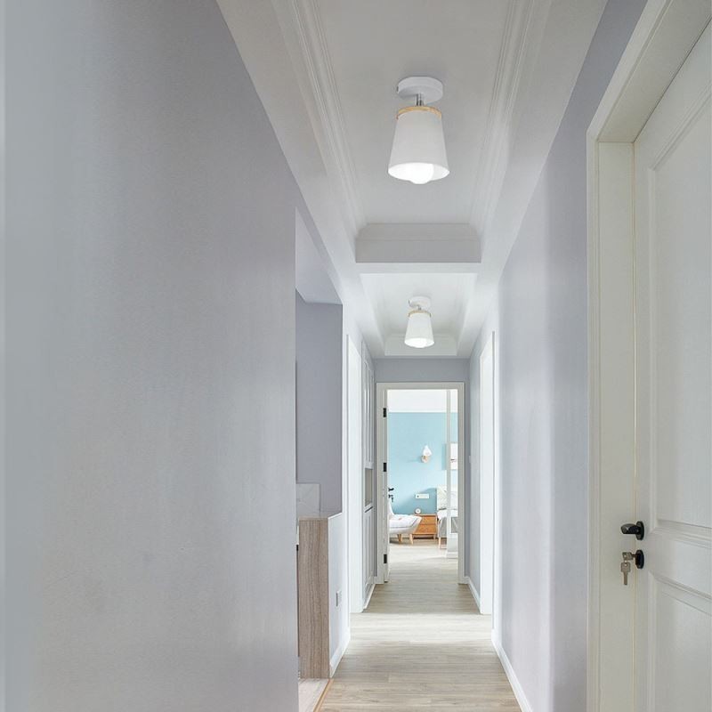 Nordic Iron Spotlight Wooden Simple Ceiling Light(Single Light)