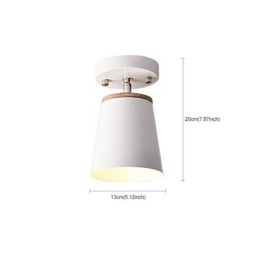 Nordic Iron Spotlight Wooden Simple Ceiling Light(Single Light)