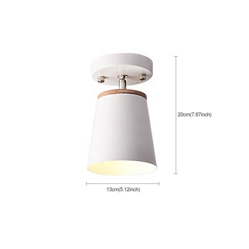 Nordic Iron Spotlight Wooden Simple Ceiling Light(Single Light)