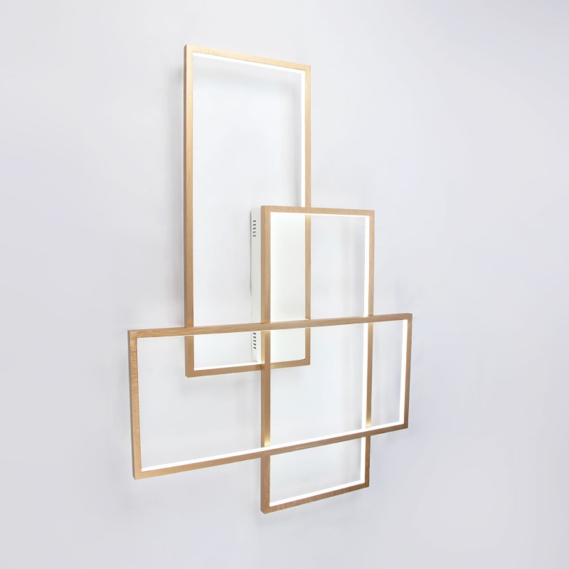 Gold Modern Comtemporary Alumilium Painting Ceiling Light Flush Mount Light with Remoter Dimmer for Living Room Bed Room (Can Also be Used as Wall Light)