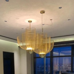 Nordic Grid Designer Creative and Unique Shape Art Decorative Pendant Light