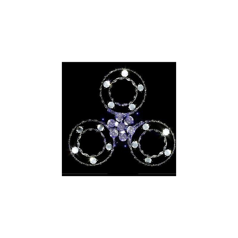 Modern Contemporary Crystal Chrome Metal Flush Mount