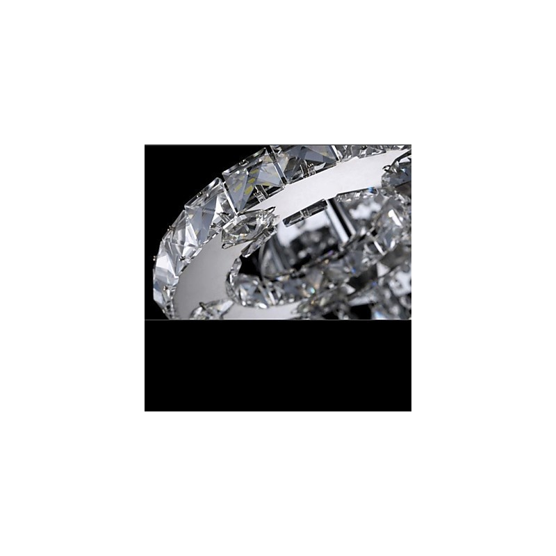Modern Contemporary Crystal Chrome Metal Flush Mount