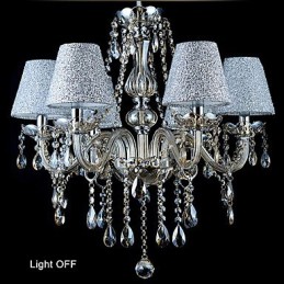 Modern Contemporary Classic Vintage Crystal Electroplated Glass Chandelier